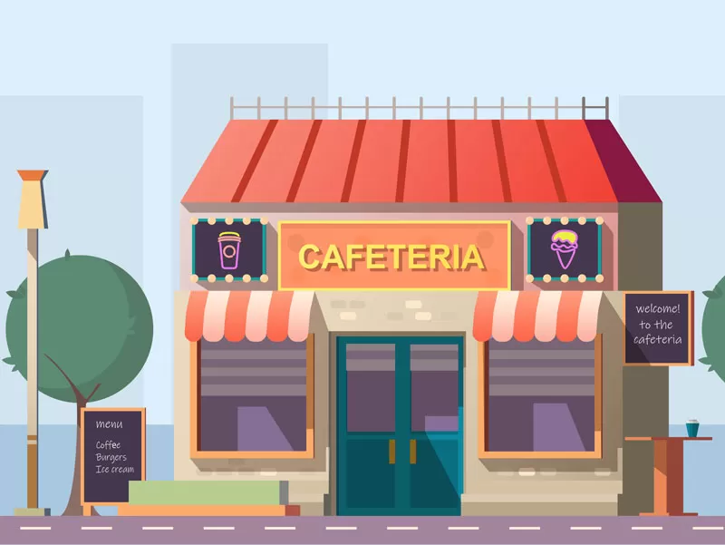 Divulgar Meu Negócio Local 1 desenho de cafeteria
